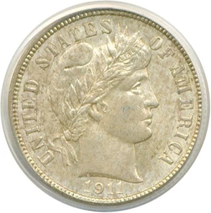image for: 1911-D 10c PCGS MS64