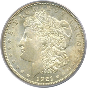 image for: 1921-S $1 PCGS MS62