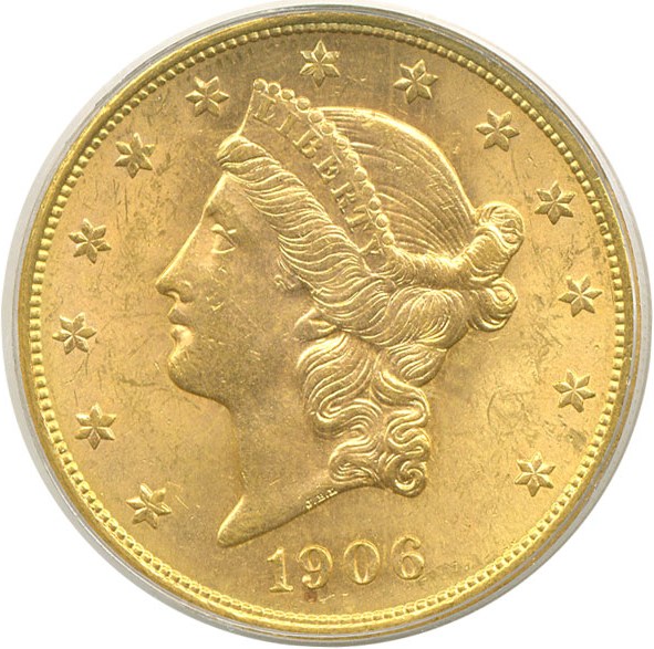 image for: 1906-S $20  PCGS MS63 