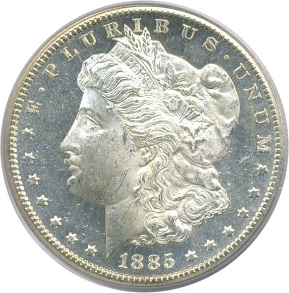 image for: 1885-CC $1  PCGS MS63 DMPL