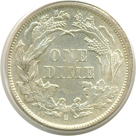 image for: 1873-S 10c Arrows PCGS/CAC MS62