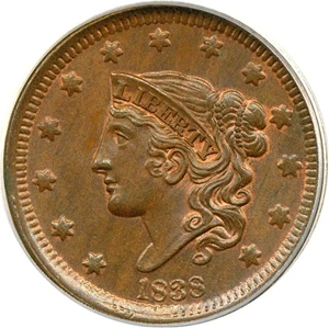 image for: 1838 1c PCGS MS65 BN