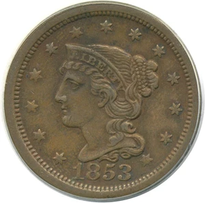 image for: 1853 1c PCGS XF45 BN