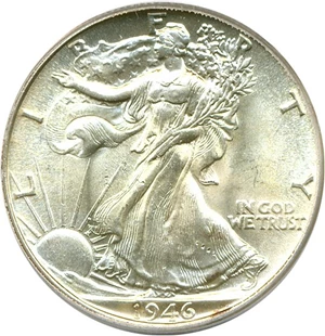 image for: 1946 50c PCGS MS64