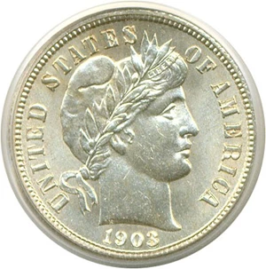 image for: 1903-S 10c PCGS MS64