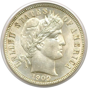image for: 1909 10c PCGS MS65