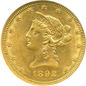 image for: 1892-CC $10 NGC AU58