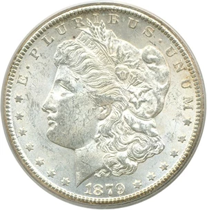 image for: Top 100 VAM: 1879-CC $1 Capped Die (VAM 3) PCGS MS61