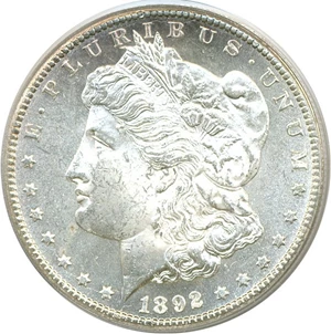 image for: 1892-CC $1 PCGS MS63