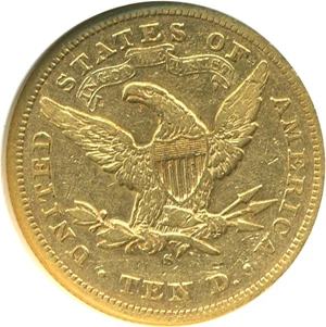 image for: 1872-S $10 NGC VF35