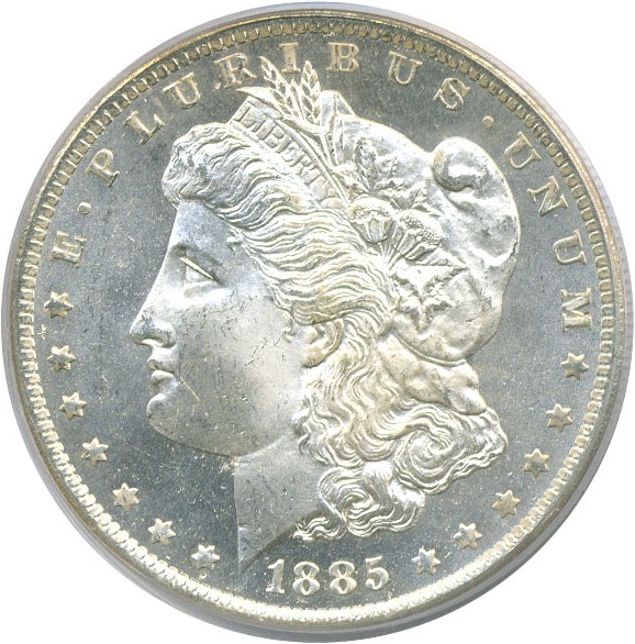 image for: 1885-O $1  PCGS MS65 PL