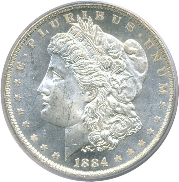 image for: 1884-O $1  PCGS MS65 PL