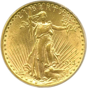 image for: 1913-D $20 PCGS MS63