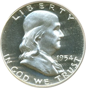 image for: 1954 50c PCGS Proof 67 Cameo