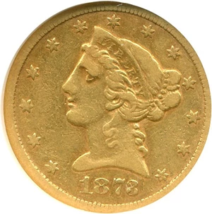 image for: 1873-S $5 NGC VF20
