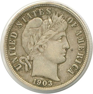 image for: 1903-S 10c PCGS VF35