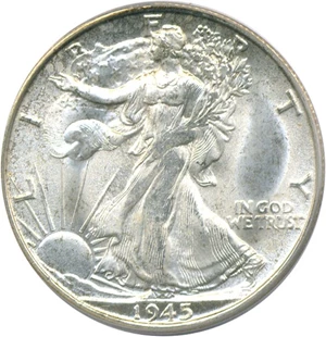 image for: 1945-S 50c PCGS MS65