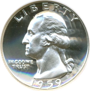 image for: 1959 25c NGC Proof 68 UCameo