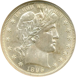 image for: 1895-S 50c NGC MS62