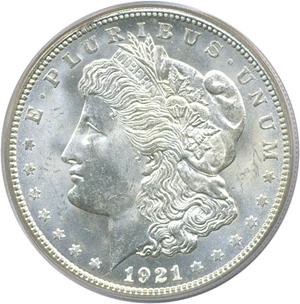 image for: 1921-S $1 PCGS MS64