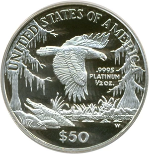 image for: 1999-W $50 Platinum Eagle PCGS Proof 69 DCameo