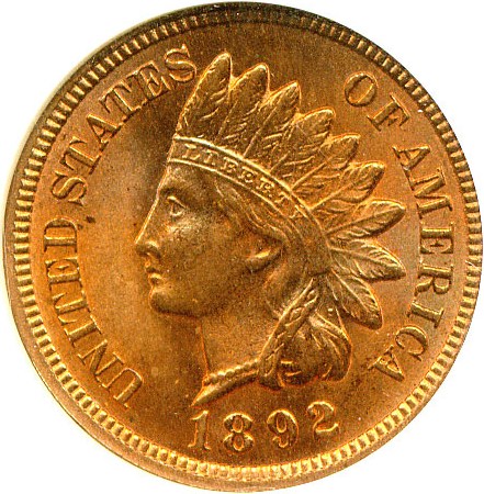 image for: 1892 1c  NGC MS65 RD