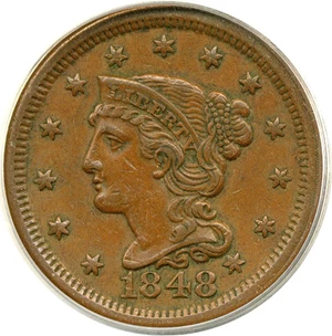 image for: 1848 1c PCGS XF45