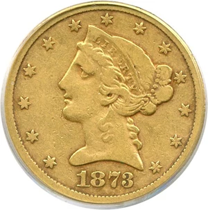 image for: 1873-S $5 PCGS VF20