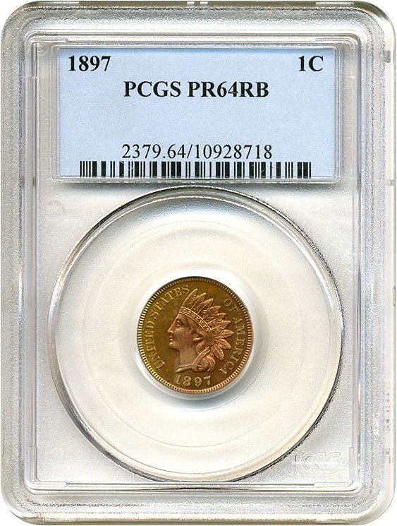 image for: 1897 1c  PCGS Proof 64 RB