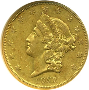 image for: 1852-O $20 NGC AU55