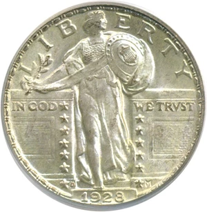 image for: 1928-D 25c PCGS MS65