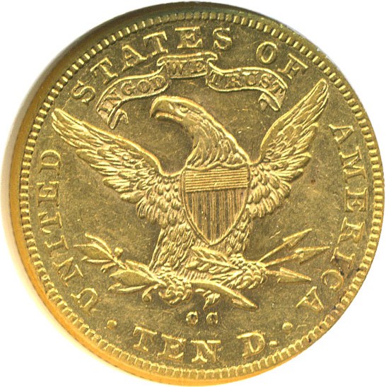 image for: 1884-CC $10  NGC AU55 