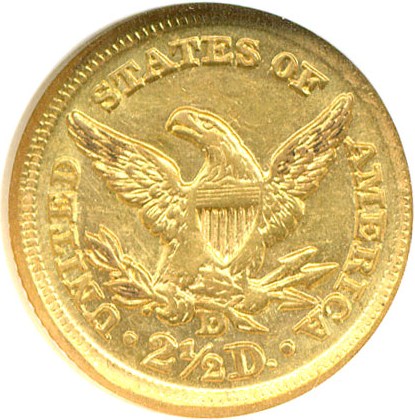 image for: 1859-D $2 1/2  NGC AU58 