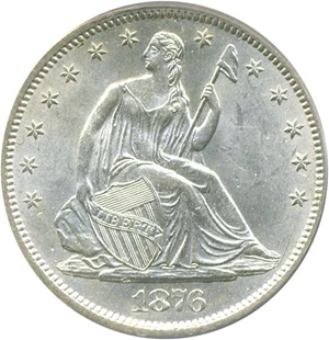 image for: 1876-S 50c PCGS MS64