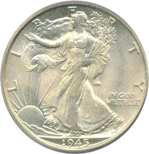 image for: 1945-S 50c PCGS MS64