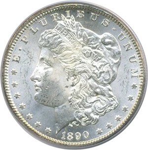 image for: 1890-CC $1 PCGS MS63