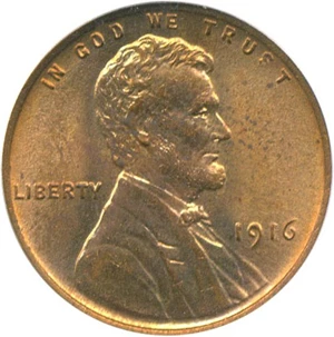 image for: 1916 1c PCGS MS64 RD