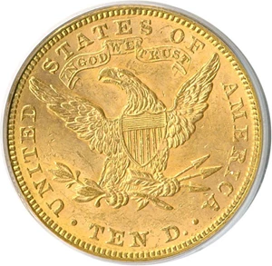 image for: 1890 $10 PCGS MS62