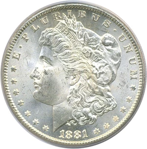 image for: 1881-CC $1 PCGS MS65
