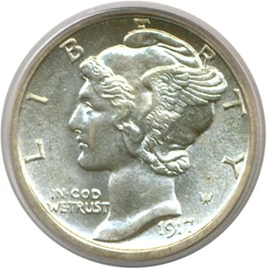 image for: 1917-S 10c PCGS MS64 FB