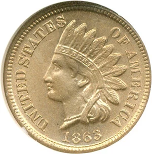 image for: 1863 1c NGC MS65