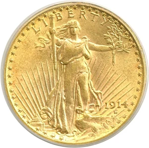 image for: 1914 $20 PCGS/CAC MS63