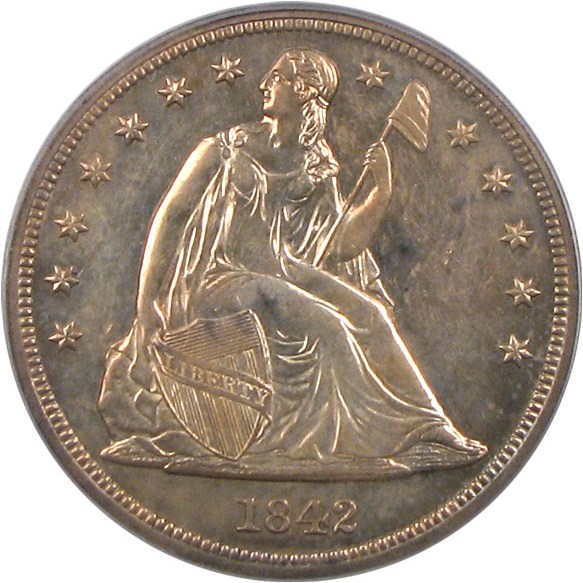 image for: 1842 $1  PCGS Proof 62 ex: Pittman