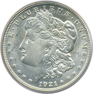 image for: 1921-S $1 PCGS MS62