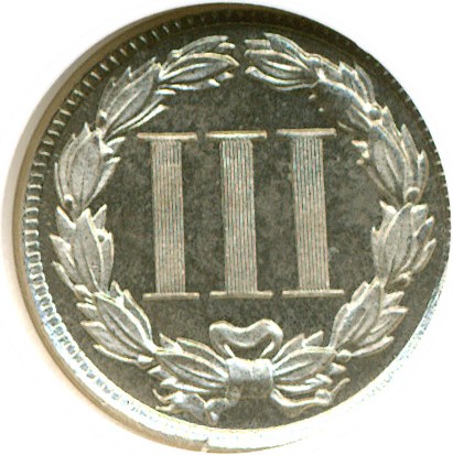 image for: 1886 3cN  NGC/CAC Proof 66 Cameo