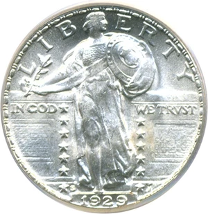 image for: 1929-S 25c PCGS MS66
