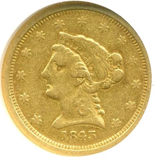 image for: 1843-O $2 1/2 Small Date NGC VF25