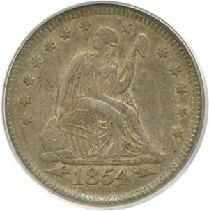 image for: 1854 25c Arrows PCGS XF45