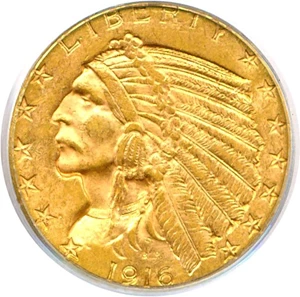 image for: 1916-S $5 PCGS/CAC MS62