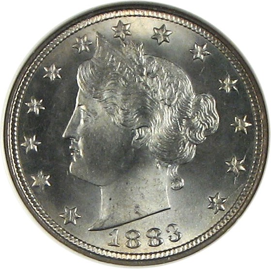 1883 No Cents 5c MS - Nickels